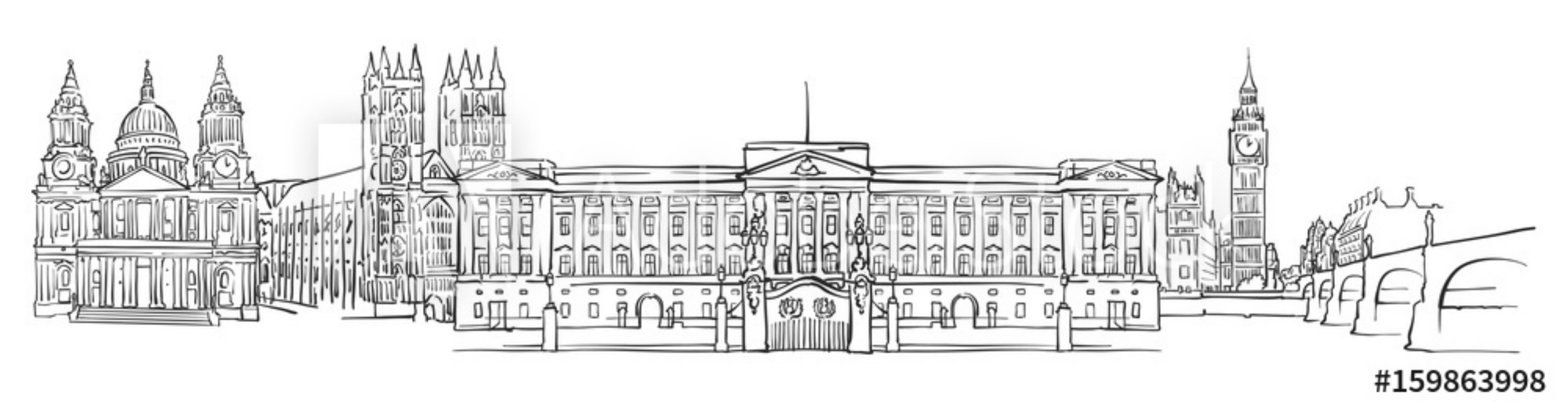 Image de London United Kingdom Panorama Sketch
